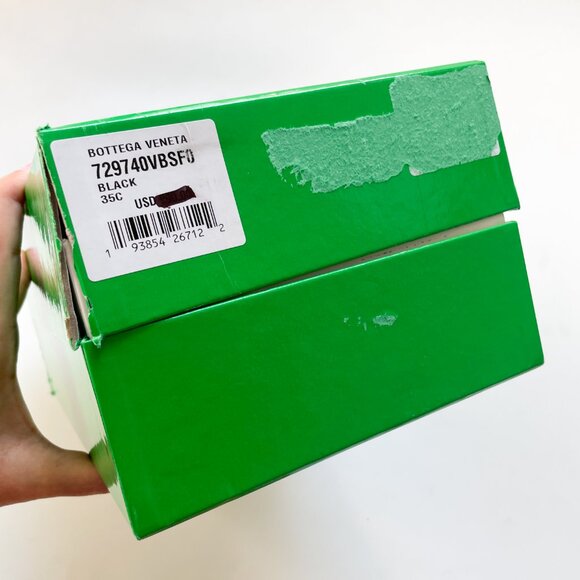 Bottega Veneta Lounge Stretch Strap Sandal Black Size EU 35 US 5 NEW IN BOX - Picture 6 of 12